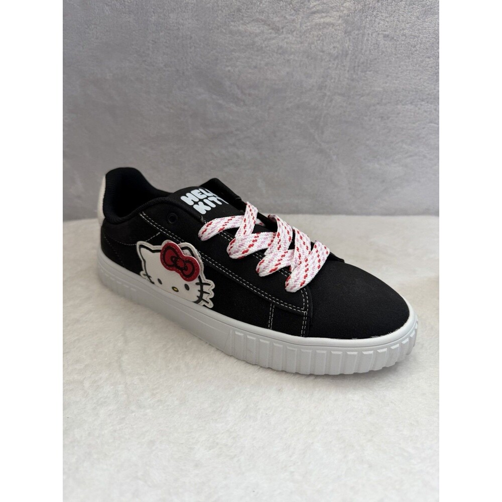 Hello Kitty Sanrio Women’s Sneakers Size 10 Black White Red Lace Up Shoes